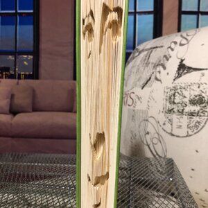 Unique Handcrafted Folded/Cut Book Art - A True Conversation Piece! Mona Lisa